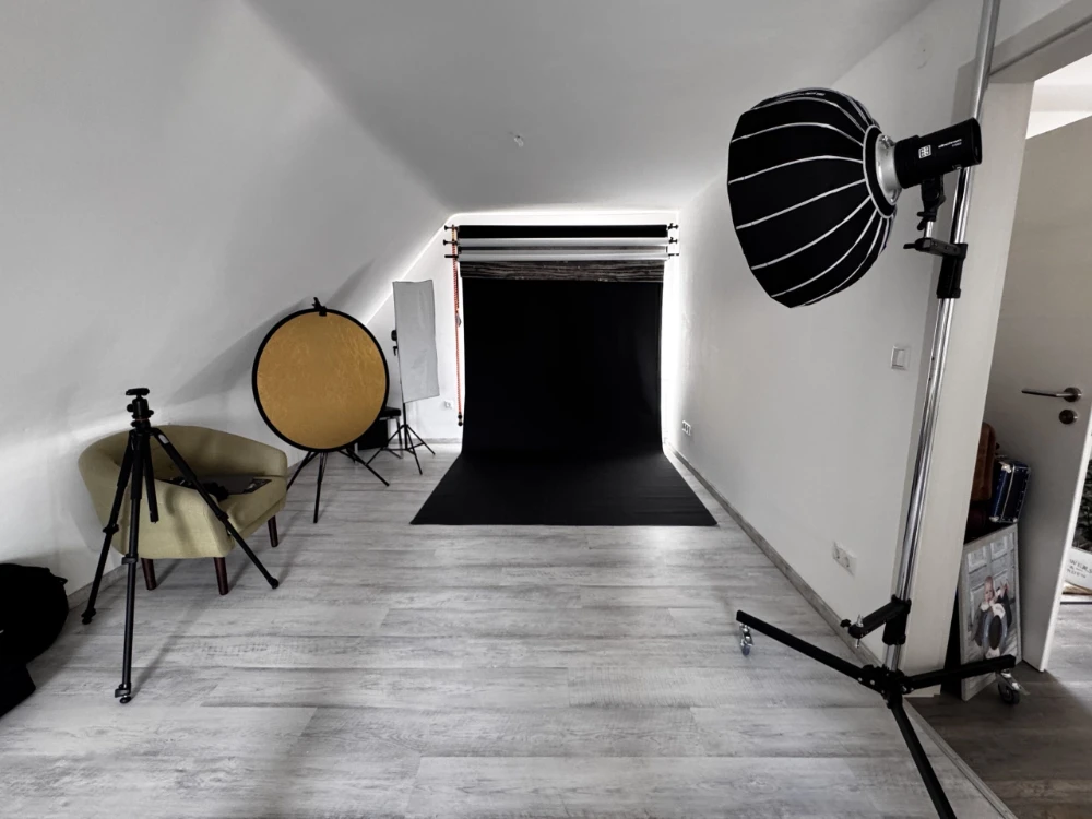 Studio Schwarzer Hintergrund